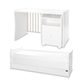 Bed TREND PLUS NEW white Variant A /teen bed; study desk&cupboard/